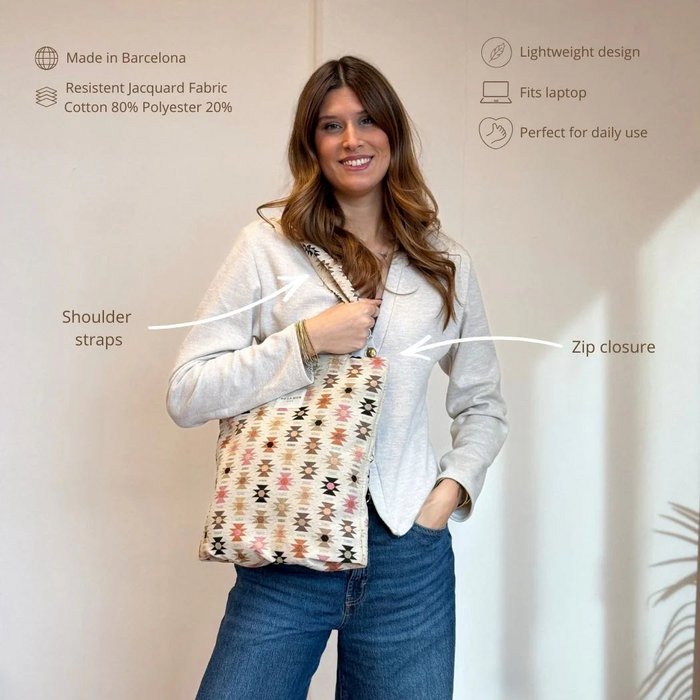 De la Mur - Tote Bag met rits ROYAL