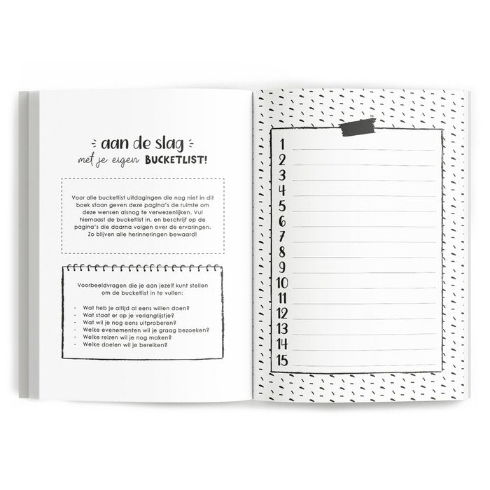 Bucketlist boek - Mijn bucketlist uitdagingen