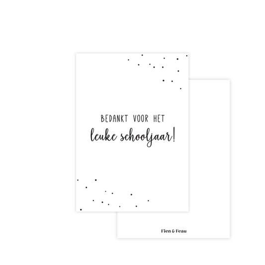Kaartje | Bedankt voor het leuke schooljaar!