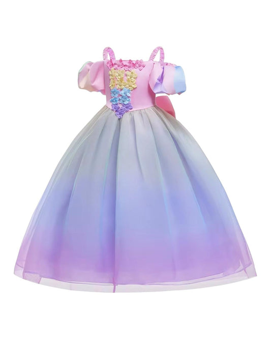 Regenboog baljurk - luxe verkleedjurk