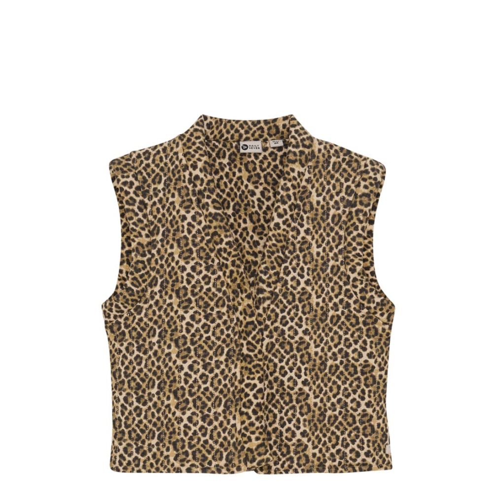 Daily 7 - Padded Animal Gilet Latte Sand