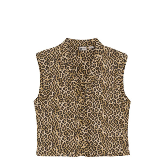 Daily 7 - Padded Animal Gilet Latte Sand