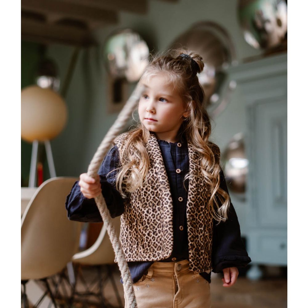 Daily 7 - Padded Animal Gilet Latte Sand