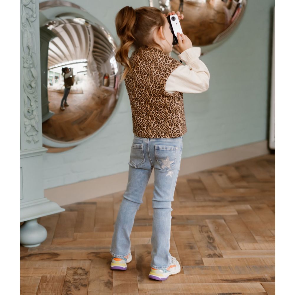 Daily 7 - Padded Animal Gilet Latte Sand