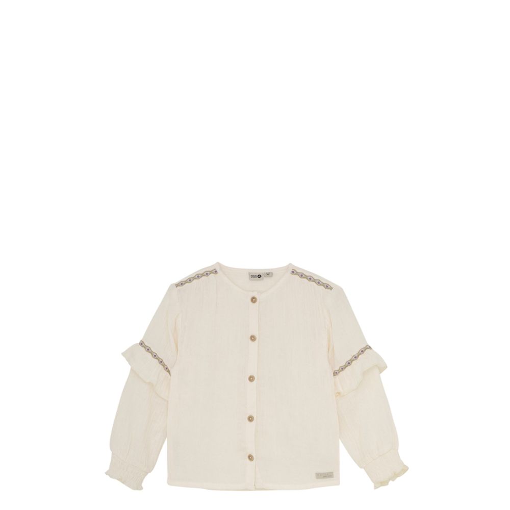 Daily 7 - Shirt Longsleeve Ruffle Off White