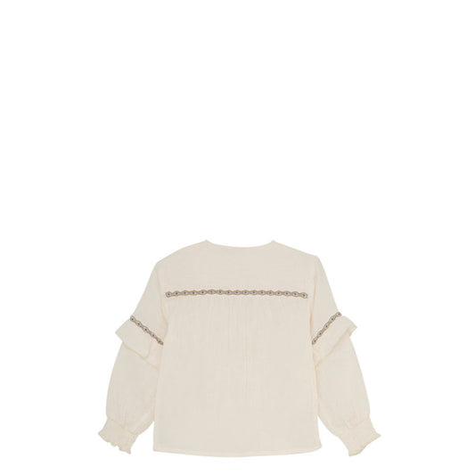 Daily 7 - Shirt Longsleeve Ruffle Off White
