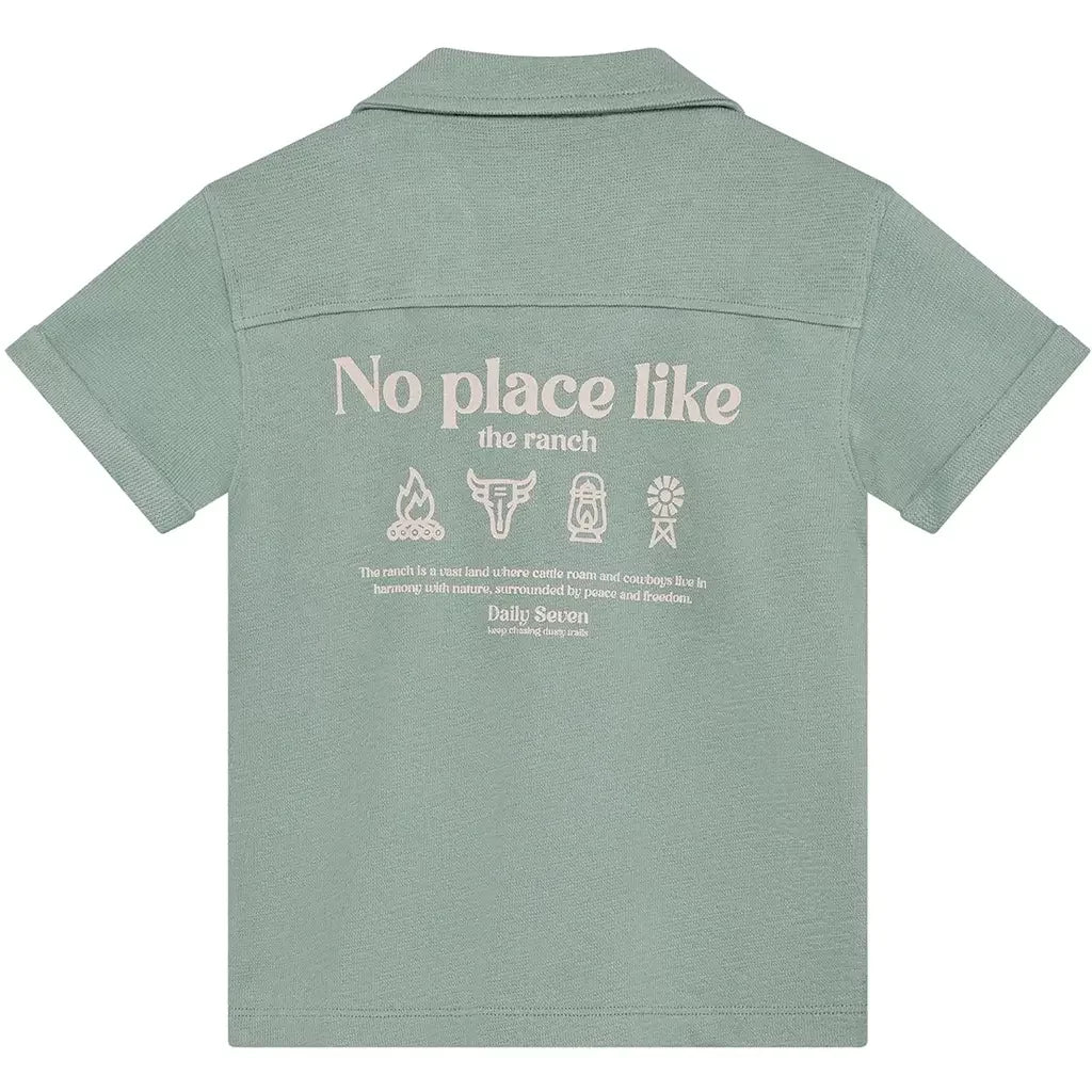 Daily7 - Overhemd/Polo Backprint - Green milieu