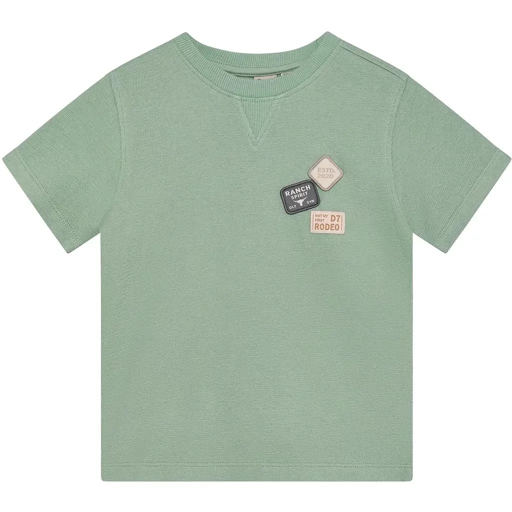 Daily7 - T-shirt Badge - Green milieu