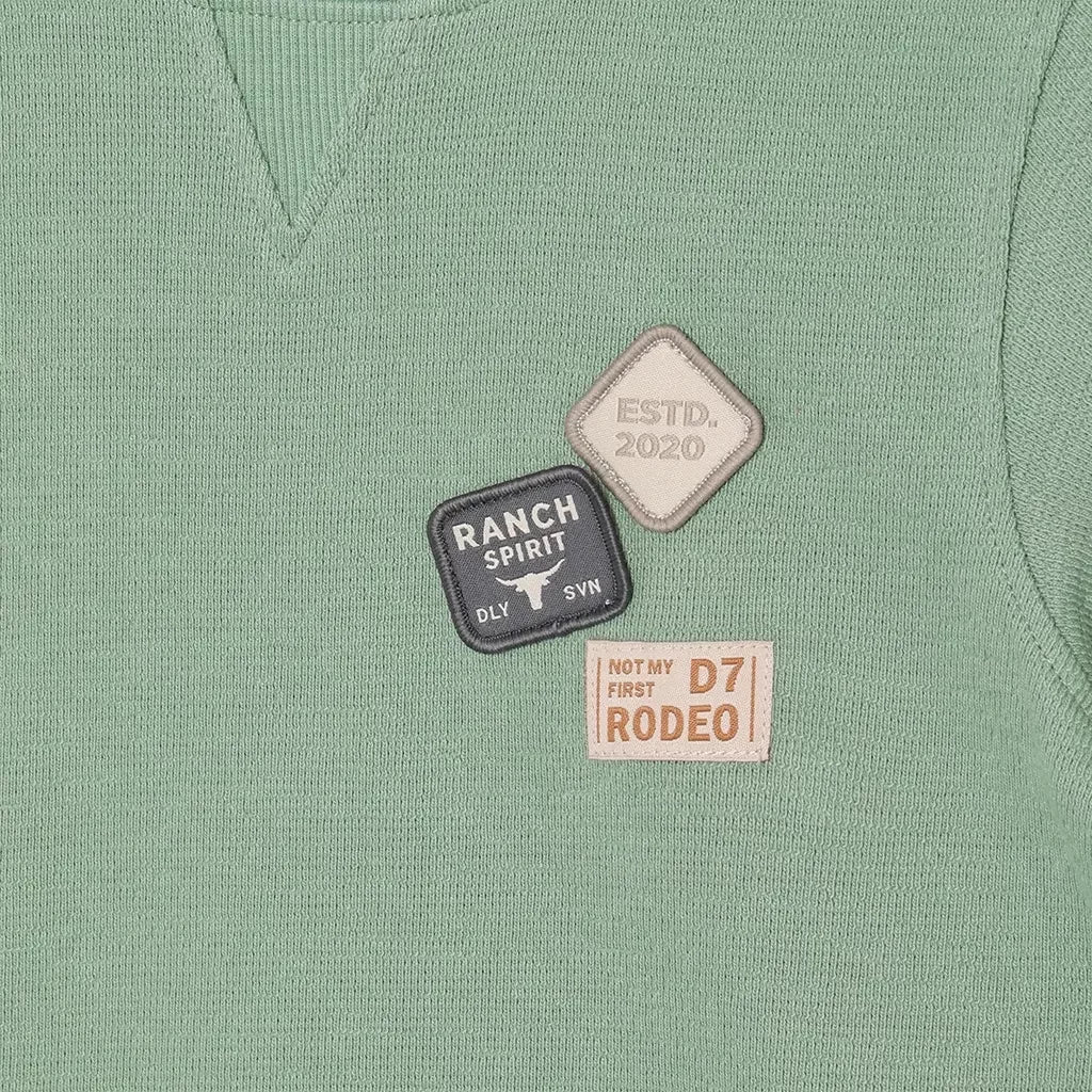 Daily7 - T-shirt Badge - Green milieu