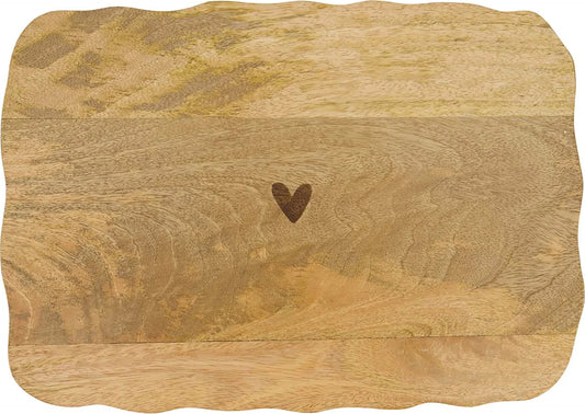 Zusss borrelplank - dienblad hout hartje