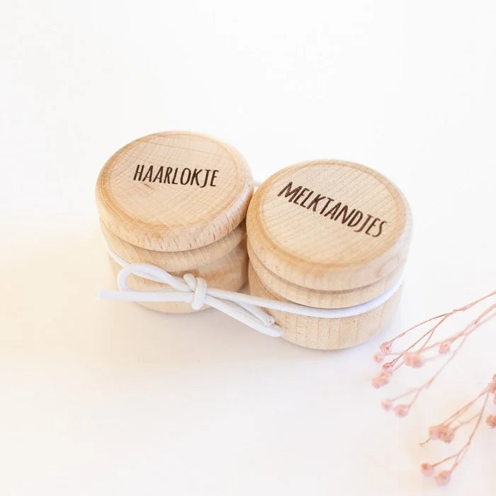 Bewaardoosje melktandjes en haarlokje