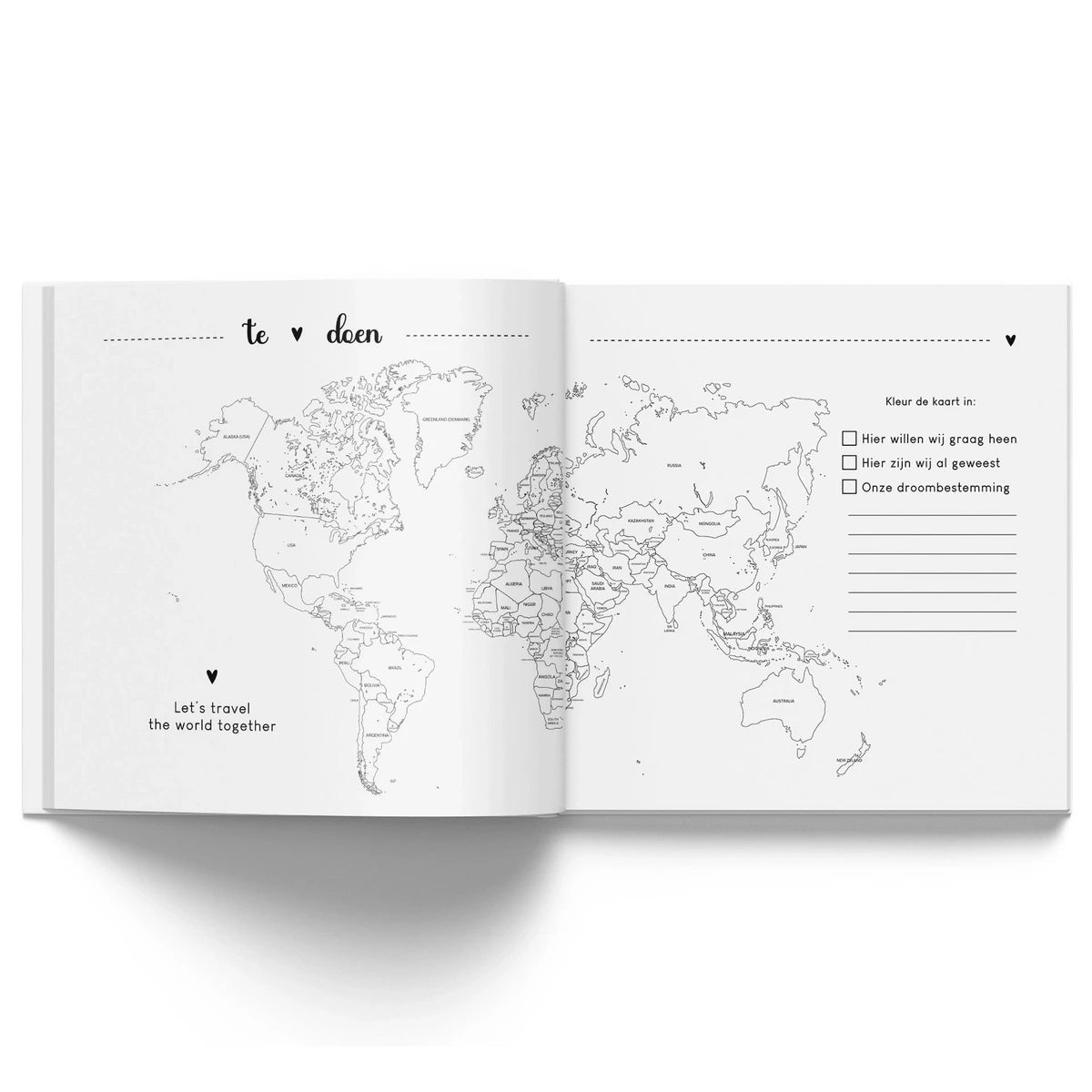 Liefdesboek voor koppels - Beige met Goudfolie