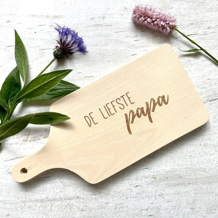 Houten borrelplank - De liefste papa - Vaderdag