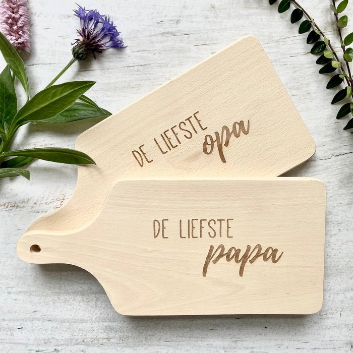 Houten borrelplank - De liefste papa - Vaderdag