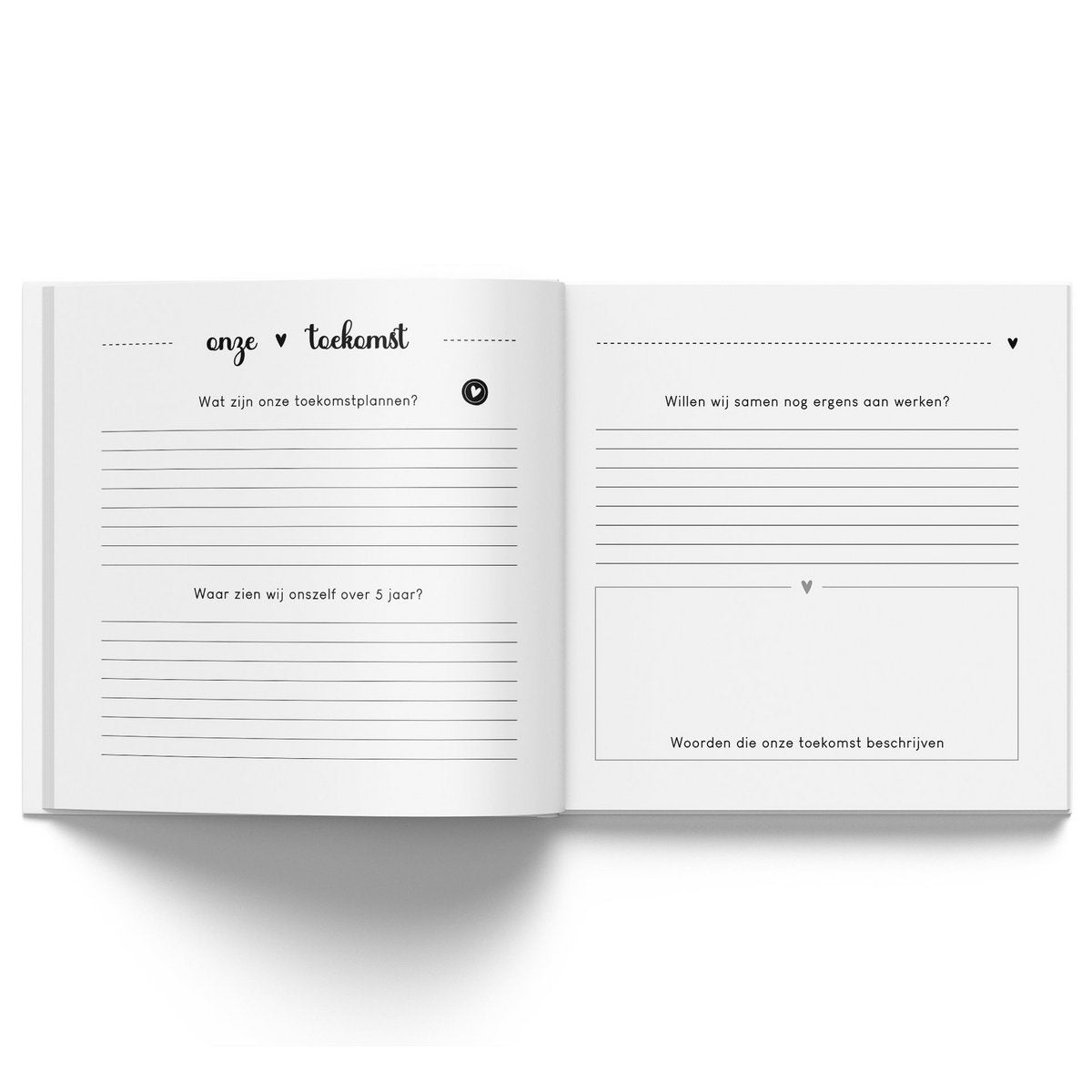 Liefdesboek voor koppels - Beige met Goudfolie