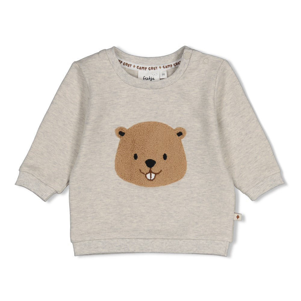 Feetje Sweater - Tiny Timber Tales Grijs melange