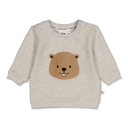Feetje Sweater - Tiny Timber Tales Grijs melange