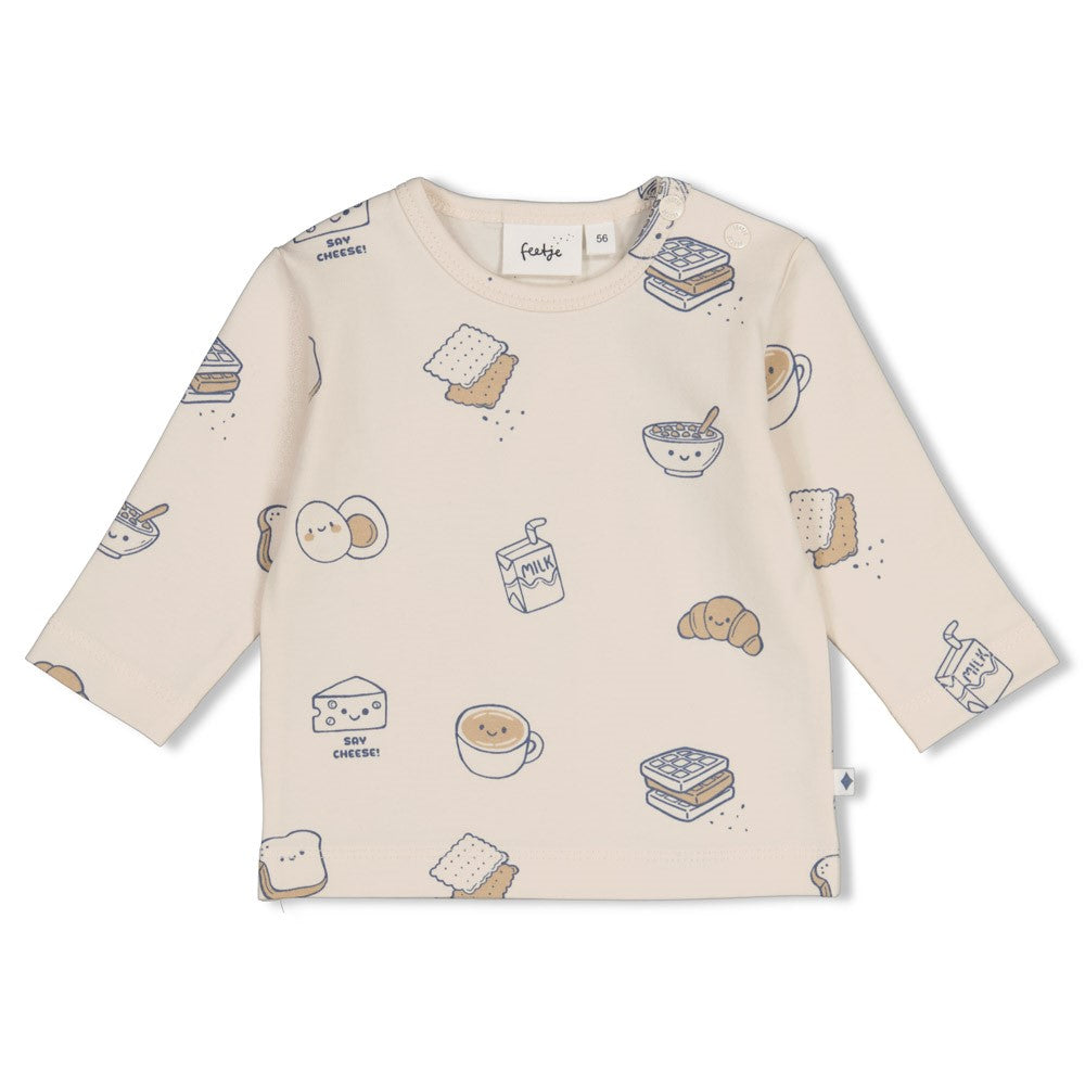 Feetje - Longsleeve AOP - Breakfast buddy - Creme