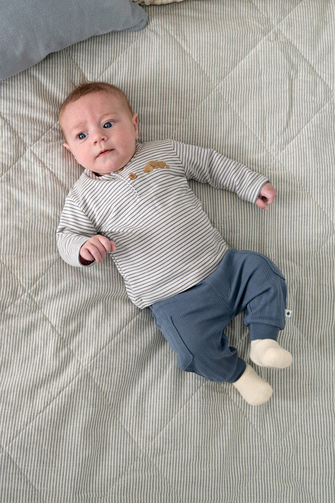 Feetje - Broek rib - Breakfast buddy - Blauw