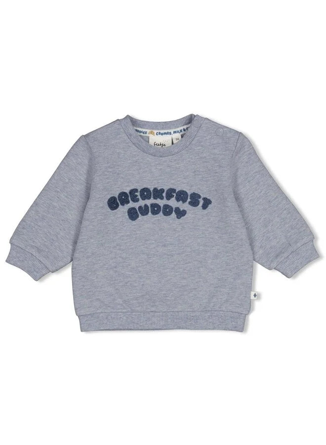 Feetje - Sweater - Breakfast buddy - Blauw melange