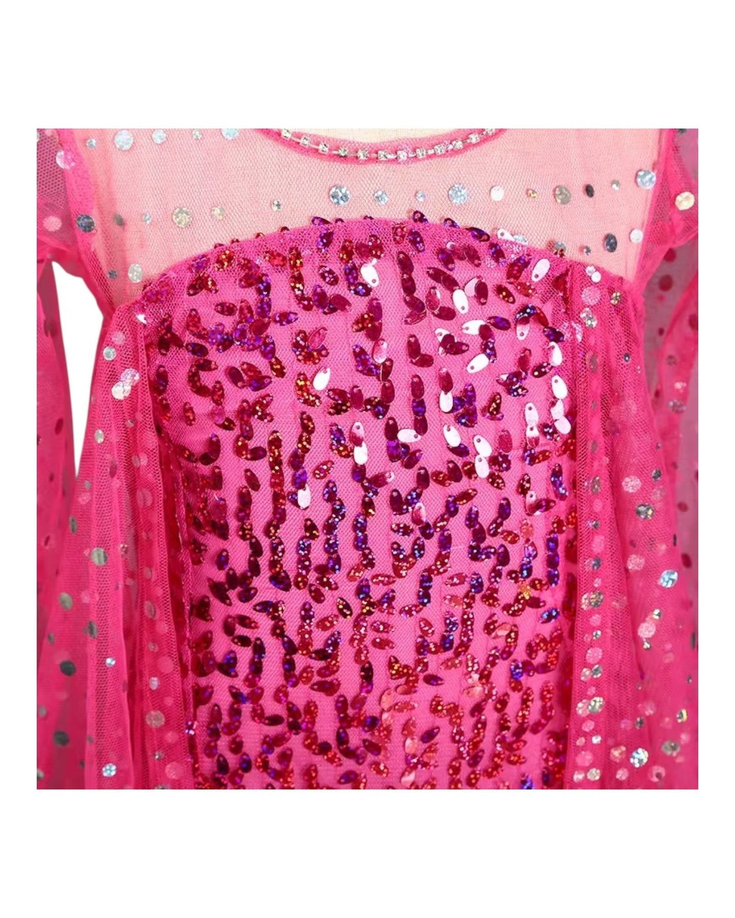 Ijs- koningin met lange sleep - Luxe verkleedjurk