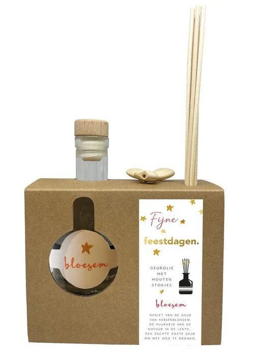 Geurstokjes "Fijne feestdagen" kerst