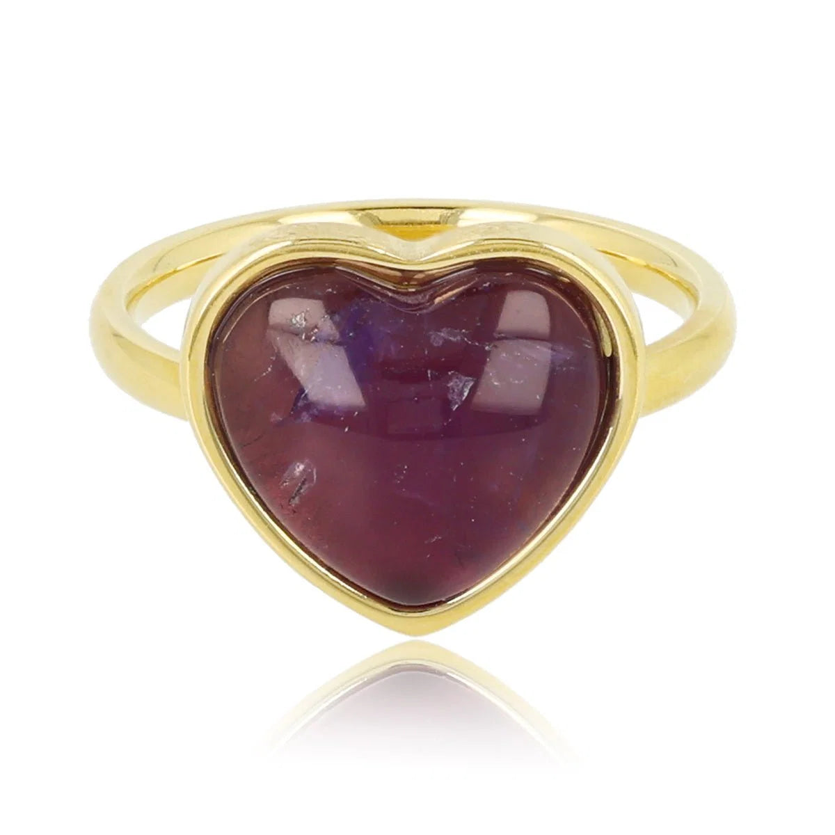 My Bendel - Harten Ring • Amethist - stainless steel