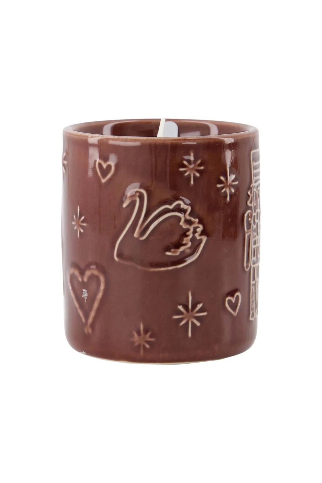 Zusss geurkaars keramiek time to sparkle - donkerrood bordeaux - kerst
