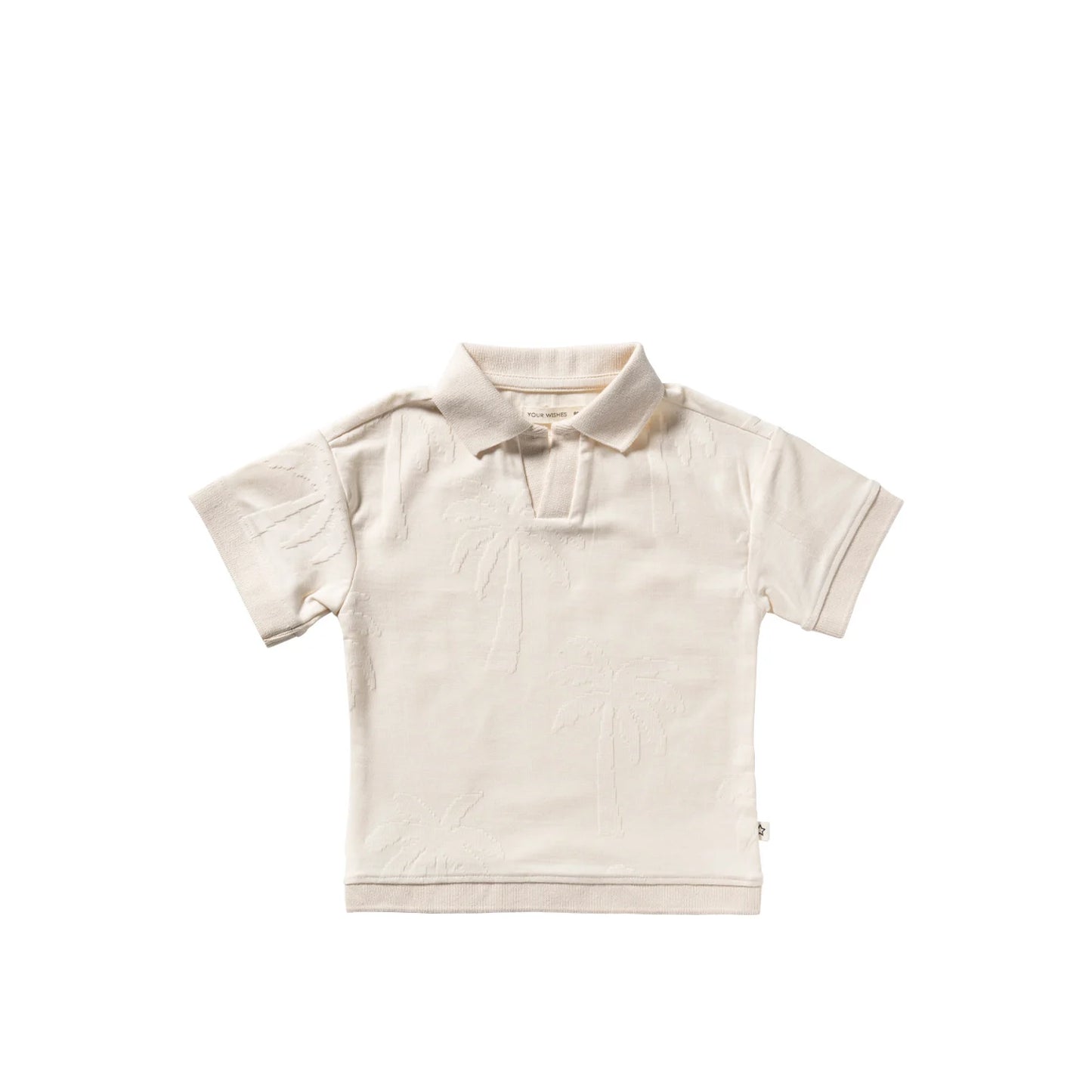 Your Wishes Stamped palms casual polo - White swan