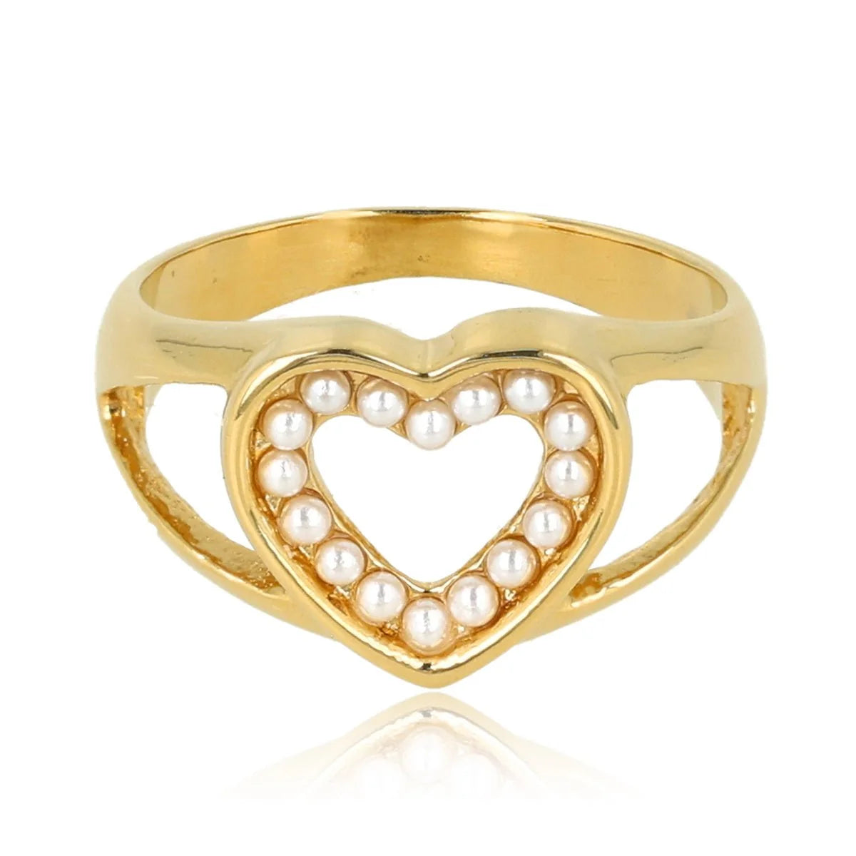 My Bendel Harten Ring met Parels