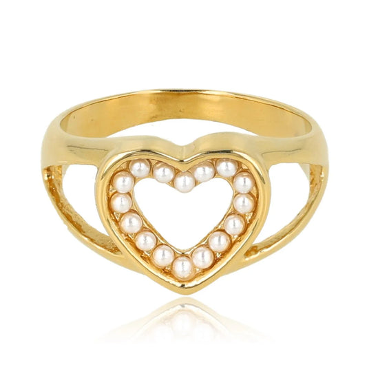 My Bendel Harten Ring met Parels