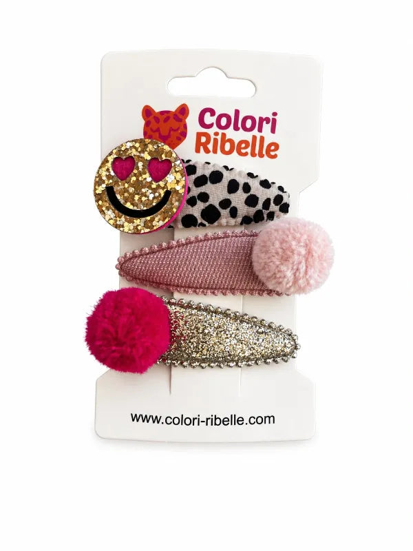 Colori Ribelle - Haarspeldjes smiley goud