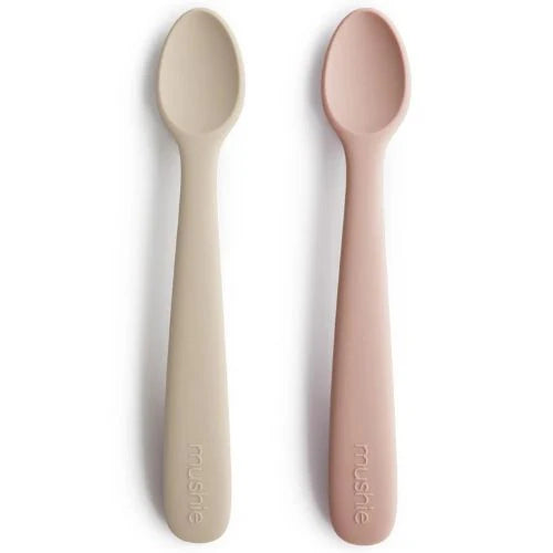Mushie Silicone Feeding Spoons - Blush, nude