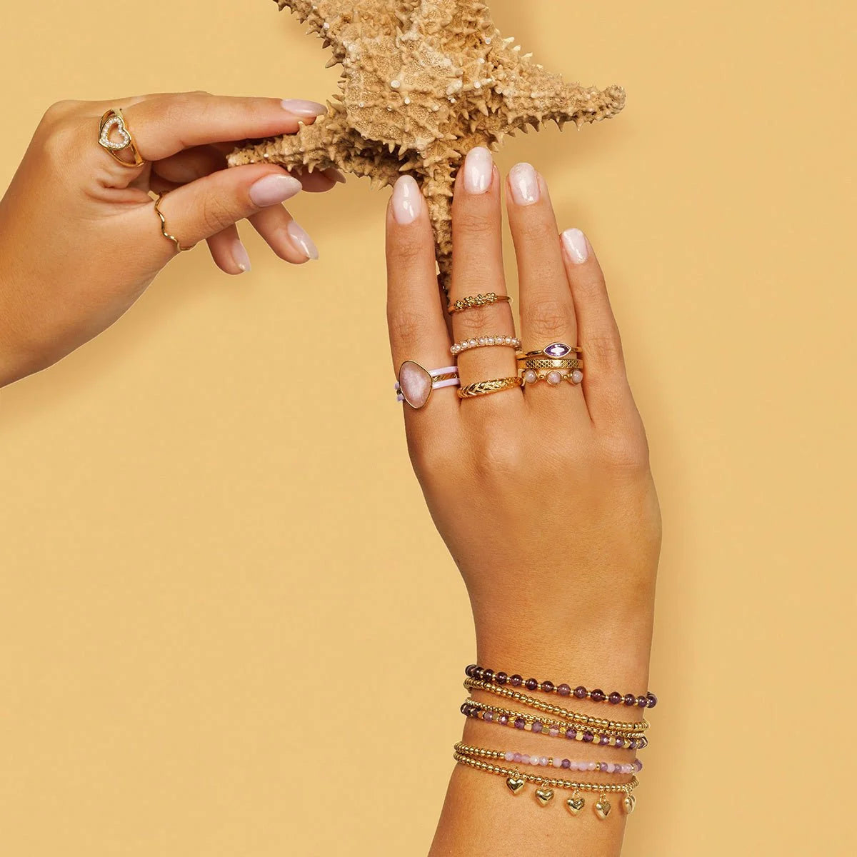 My Bendel Harten Ring met Parels