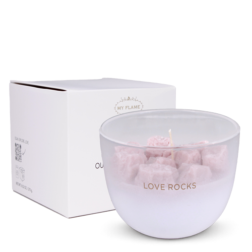 Soy candle My Flame - Love rocks - Green Tea Time
