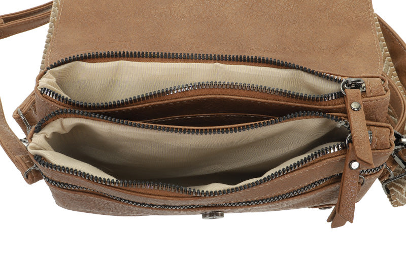 I'm Dutch Camel Crossbody / Schoudertasje Rochdale