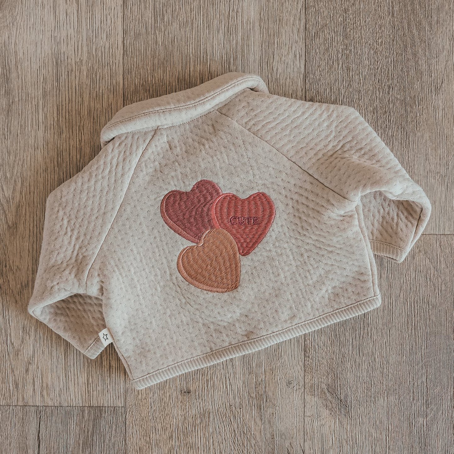 Your Wishes Quilted Jersey | Cardigan Oyster Gray