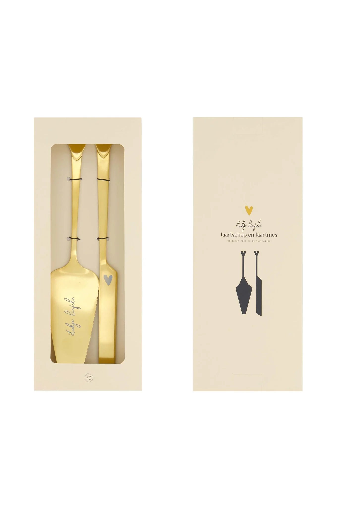 Zusss taartschep en taartmes hartje