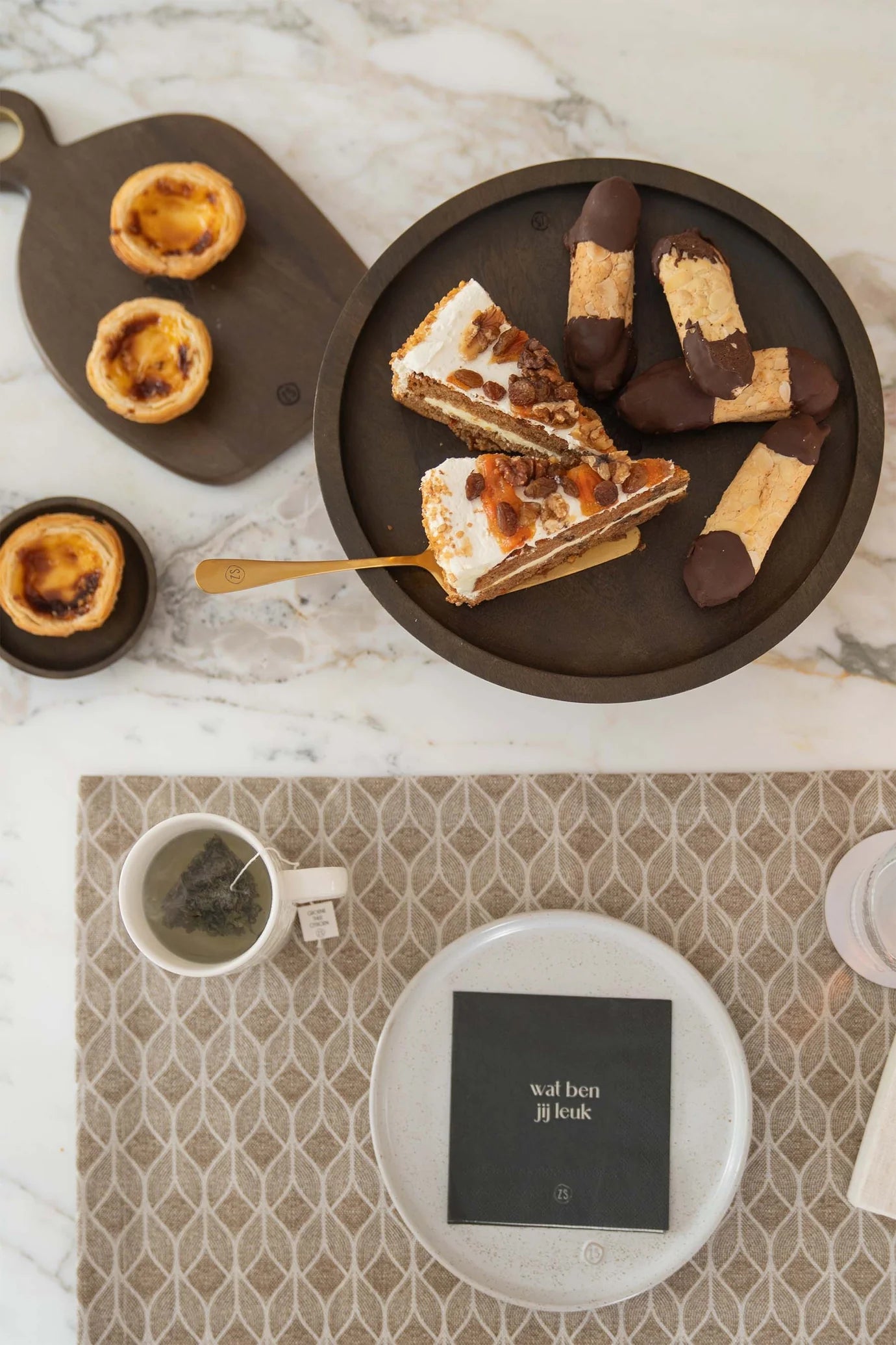 Zusss taartschep en taartmes hartje