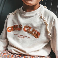 Your Wishes - Girls club - Reglan sweater lange mouw - White swan