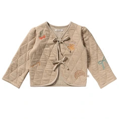 Your Wishes - Quilted Jersey - Embroidered jacket dune - vestje