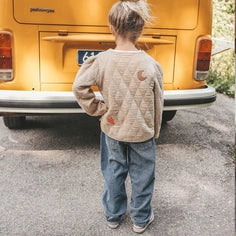 Your Wishes - Quilted Jersey - Embroidered jacket dune - vestje
