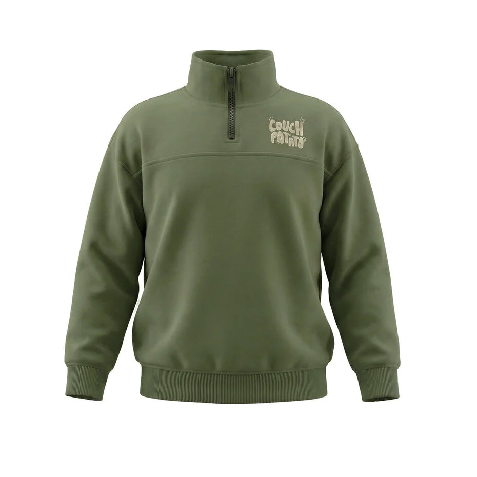 Your Wishes Solid Collar Sweater Olivine