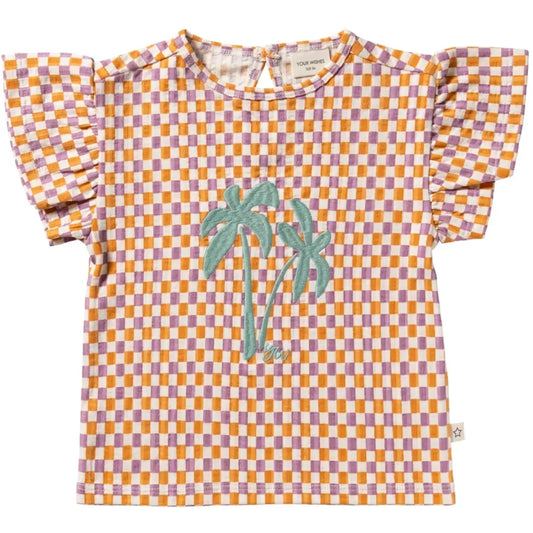 Your Wishes - Mini check - Ruffle shirt - multicolor ruitjes