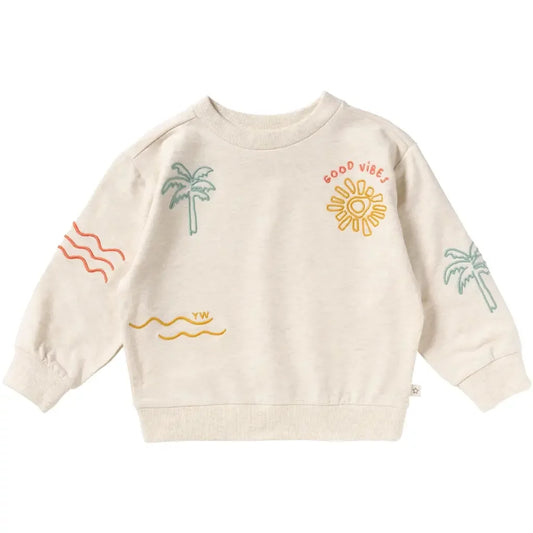 Your Wishes - Sun Waves - Oversized sweater - White Swan