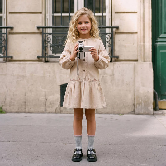Your Wishes Twill Woven | Shift Dress White Swan - off white