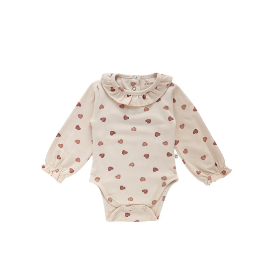 Your Wishes Candy | Ruffle Romper Oyster Gray