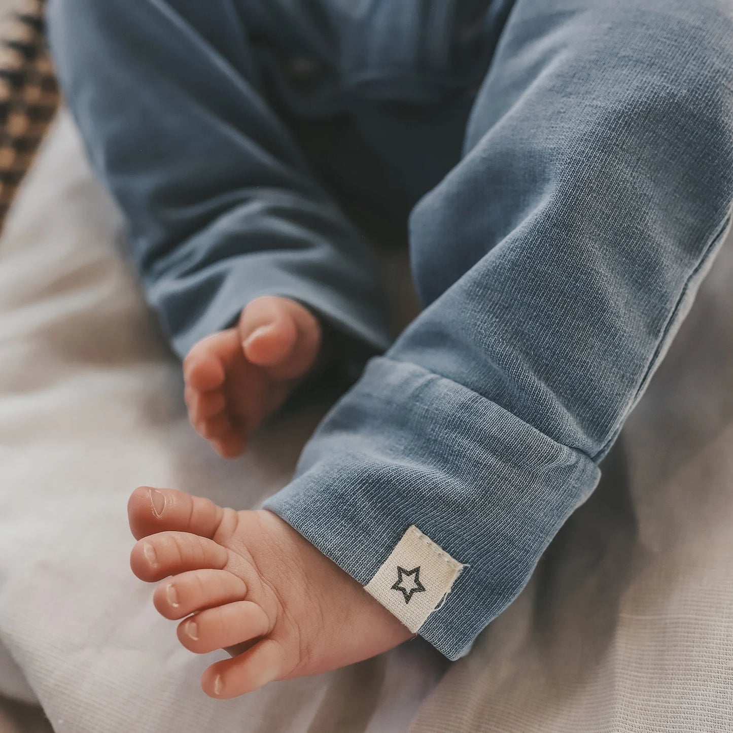 Your Wishes Knitted Denim | Onesie Bluestone