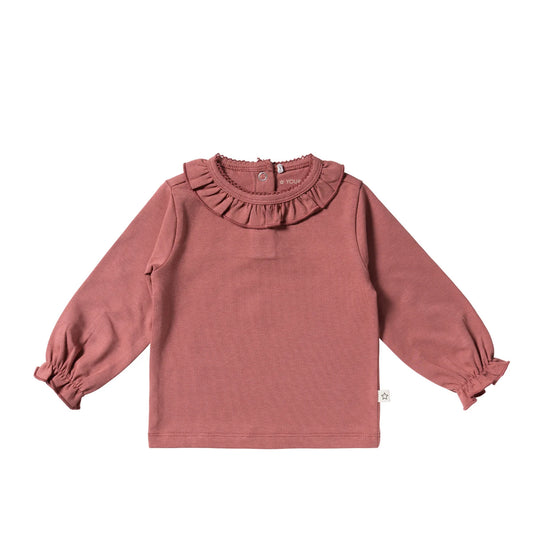 Your Wishes Solid | Ruffle Longsleeve Withered Rose