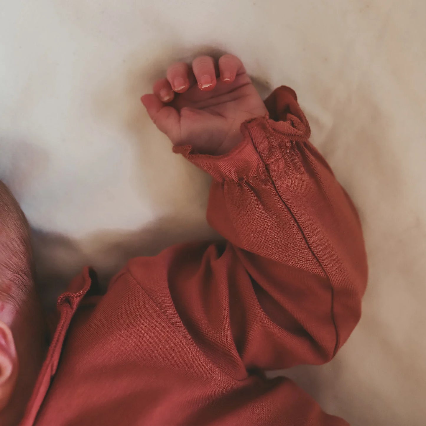 Your Wishes Solid | Ruffle Longsleeve Withered Rose